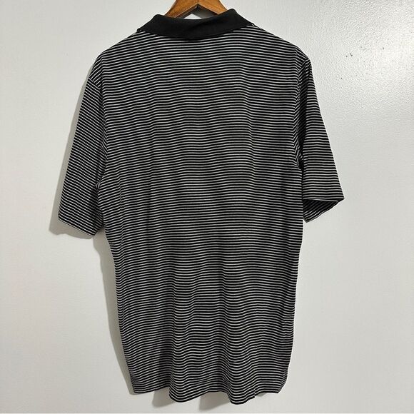 POLO RALPH LAUREN GOLF Size L Pink/Black Stripe Polo Shirt Renaissance on sleeve - Picture 7 of 7